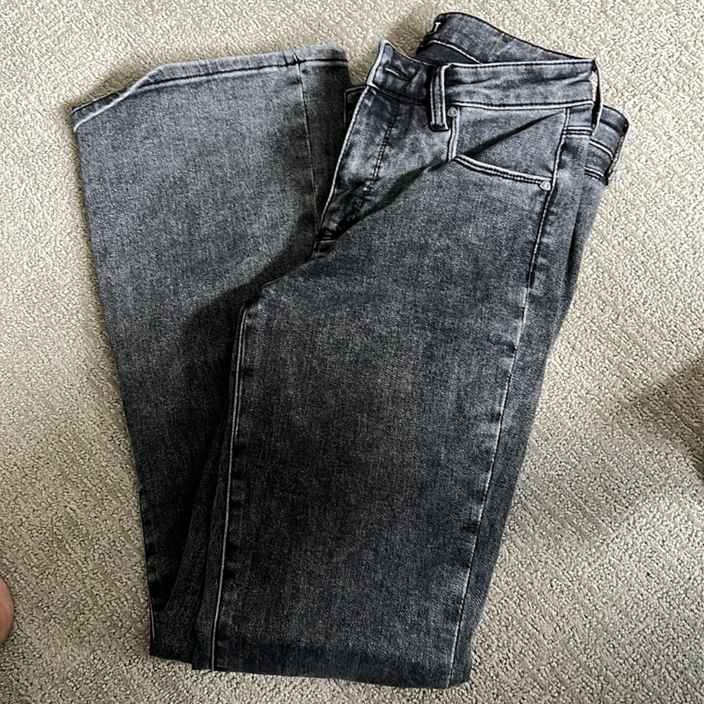Kut jeans in washed black high rise, trouser with flare boot cut